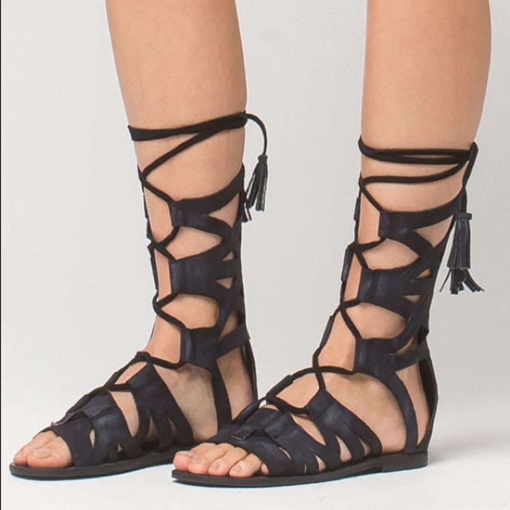 Free People Gladiator / Lace-Up Sandals - Size 38